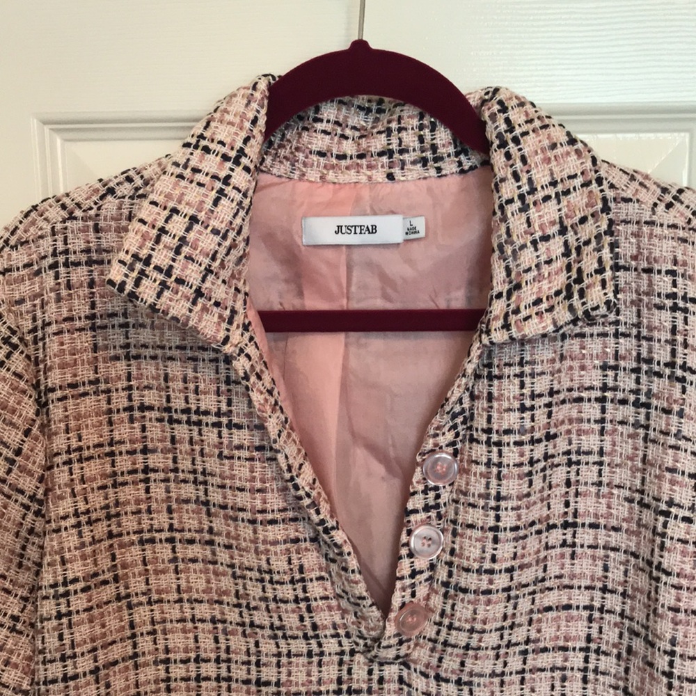 NWT JustFab Shift Tweed Dress - Picture 2 of 9